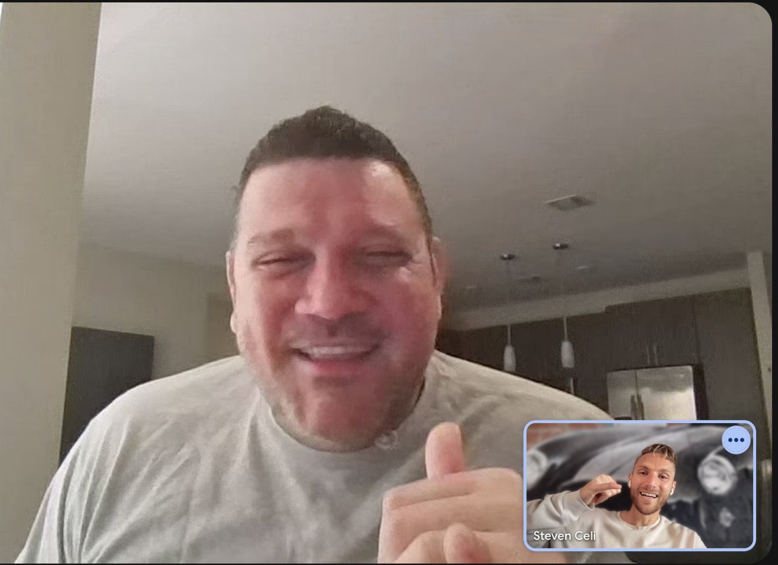 Steve on a call with Same Here Global founder Eric Kussin